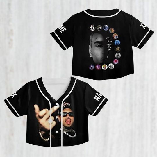 Personalized Chris Brown 2025 Crop Top Jersey, Breezy Bowl XX Concert Football Jersey, Chris Brown Merch, Country Music Shirt