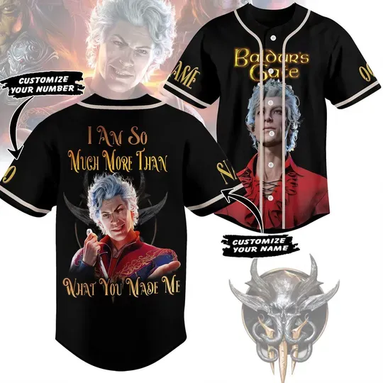 Baldurs Gate 3 Jersey, Astarion D&D Baseball Shirt, Gamer Gift For Gamers