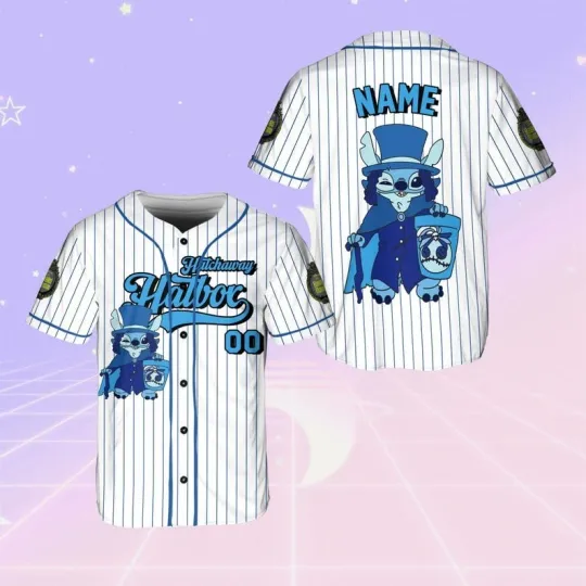 Personalized Stitch Hatbox Ghost Haunted Mansion Baseball Jersey Shirt