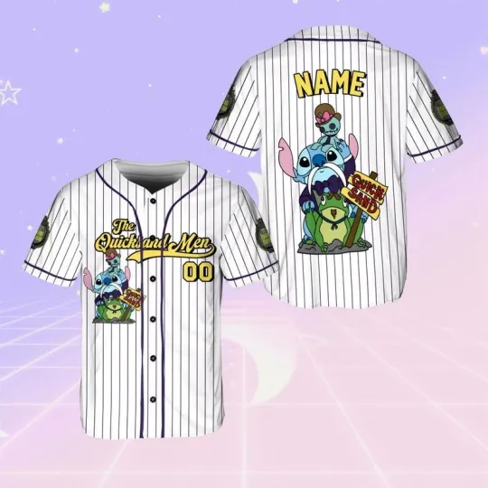 Personalized Happy Halloween Stitch Haunted Mansion Baseball Jersey Shirt