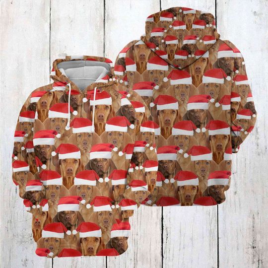 Unisex Vizsla Christmas Hoodie, Hoodie, Pullover, Dog Gift