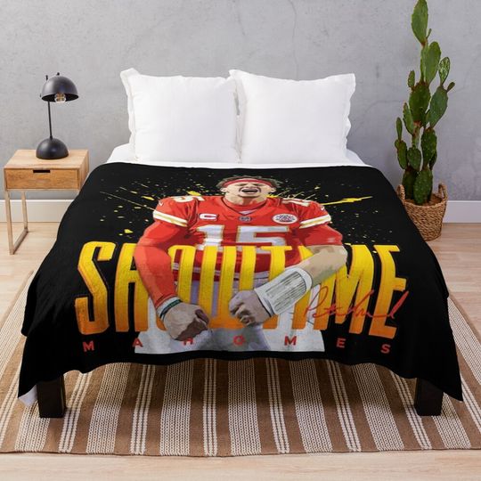 Patrick Mahomes Throw Blanket, Gift for Fan