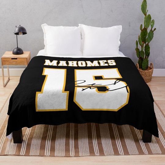 Patrick Mahomes 15 Throw Blanket, Gift for Fan