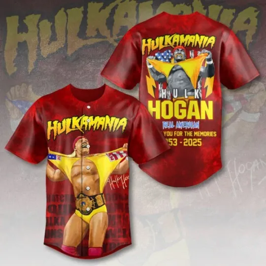 Hulk Hogan Baseball Jersey, Hulk Hogan Memory, Gift for Fan
