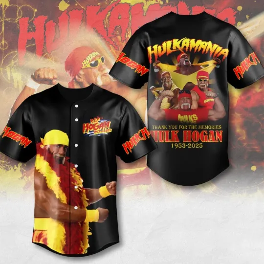 Hulk Hogan Baseball Jersey, Hulk Hogan Memory, Gift for Fan
