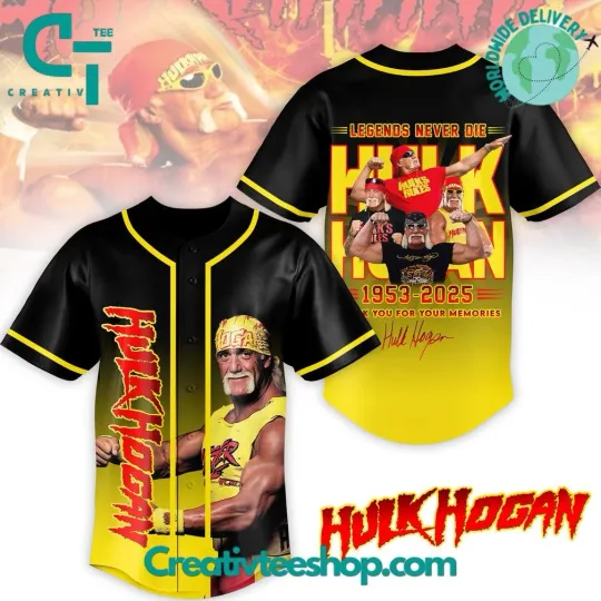 Hulk Hogan Thank You Special Baseball Jersey, Hulk Hogan Memory, Gift for Fan