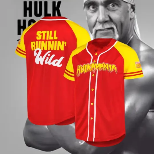H.u.l.k Ho.gan Baseball Jersey Fan Gift Tribute, Hulk Hogan Memory, Gift for Fan