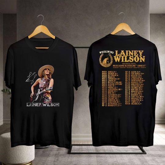 2025 Lainey Wilson Whirlwind World Tour Shirt, Lainey Wilson Country Music, Lainey Wilson Fan Gift, Lainey Wilson Merch, Lainey Wilson Shirt