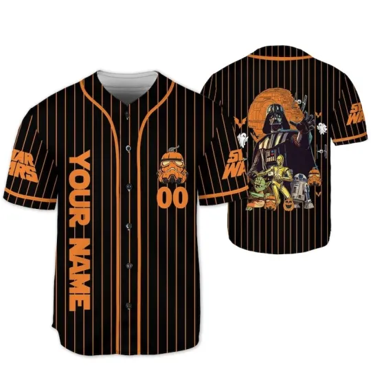 Personalized Star Wars Galaxy's Edge Characters Halloween Baseball Jersey Shirt
