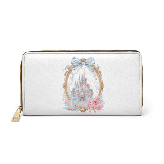 Cinde Castle Zipper Wallet, Fairy Tale Accessory, Magical Gift for Disney Lovers, Wallet Organizer, Princess Theme