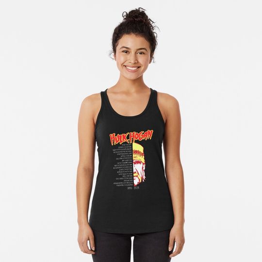 RIP Hulk Hogan  Racerback Tank Top, Hulk Hogan Memory, Gift for Fan, for Gymer