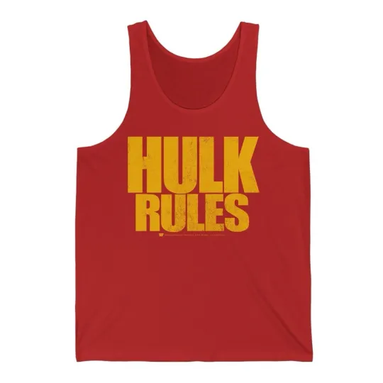 NEW WWF Superstar Era Wrestling Entertainment Hulk Rules 1980s Hulk Hogan Hulkamania Tank Top