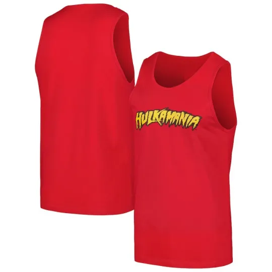 Red Hulk Hogan Hulkamania Logo Tank Top, Hulk Hogan Memory
