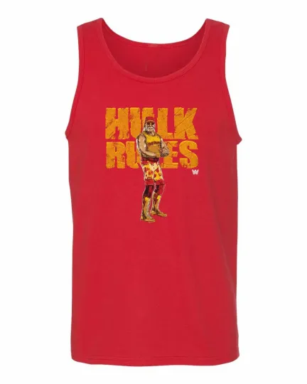 Wrestling Hulk Hogan Hulk Rules Casual Printed Tank Top , Gift for Fan, for Gymer