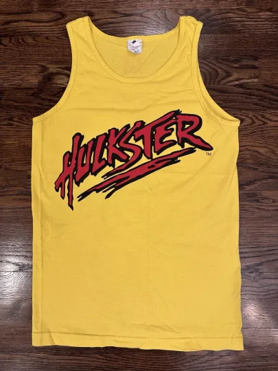 Vintage Y2K Hulk Hogan Hulkster Tank Top Yellow, Hulk Hogan Memory, Gift for Fan, for Gymer