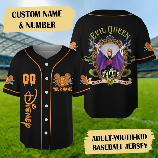 Personalized Halloween Evil Queen Don’t Be Frightened Baseball Jersey Shirt