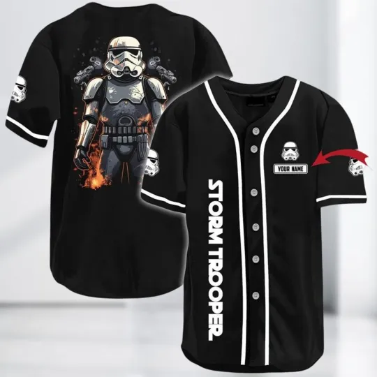 Personalized Halloween Stormtrooper Star Wars Fan Gift Baseball Jersey Shirt