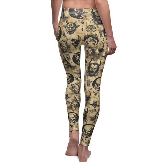 Horror Leggings, Skull Leggings for Women