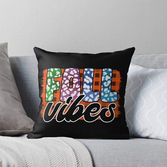 Fall Vibes Funny Autumn Halloween Costume Pillow