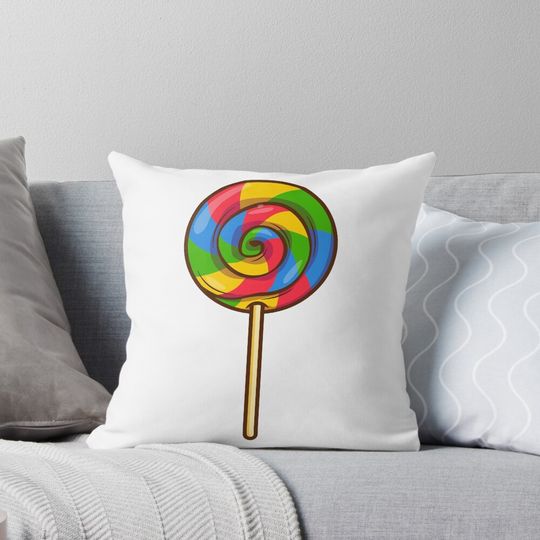 Lollipop Rainbow Sucker Candy Halloween Costume Pillow