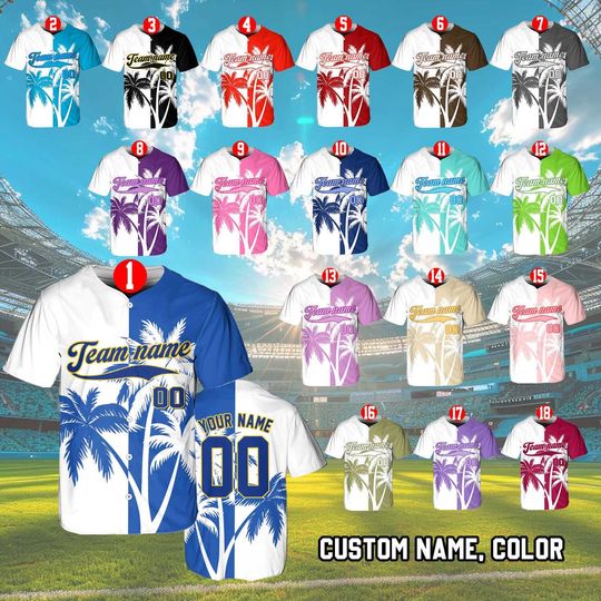 Personalized Team Name and Number Baseball Jersey for Fans and Lovers