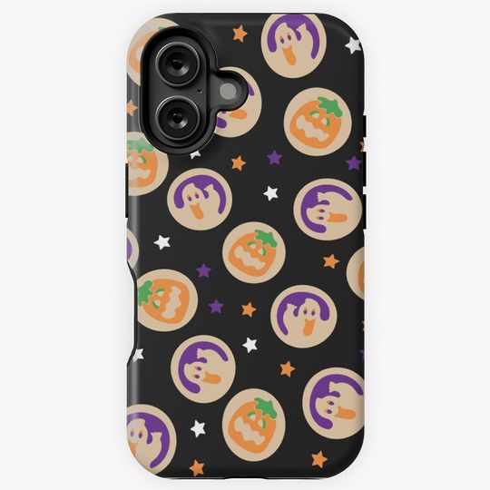 Halloween Pumpkin and Ghost Sugar Cookie  iPhone Case