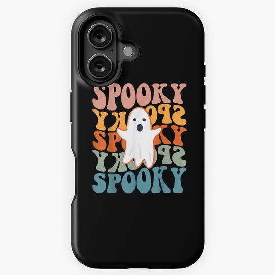Spooky Boo Halloween Costume Retro Daisy Colorful Scary iPhone Case