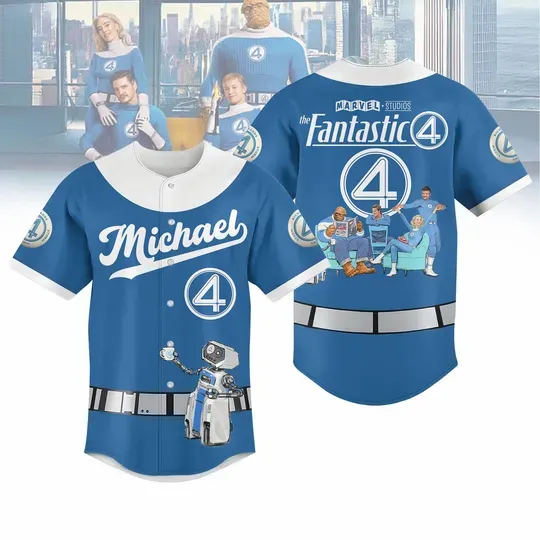 Custom Fantastic Four First Steps Jersey, Marvel Studio Superhero Shirt, Marvel Comics Book, MCU Fan Gifts