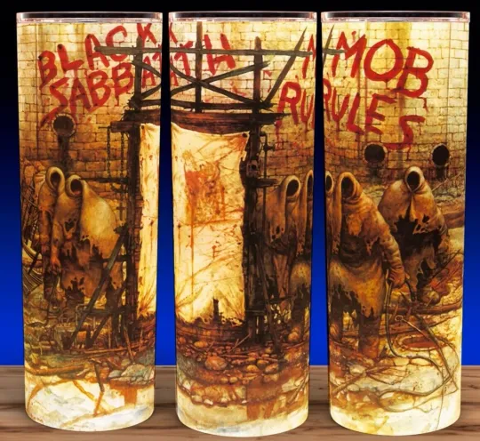 Black Sabbath Mob Rules Heavy Metal Cup Mug Tumbler