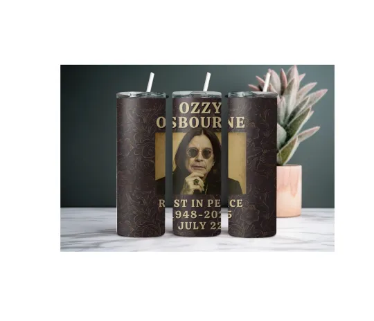 Sublimated Ozzy Osbourne Memory Tumbler, ozzy osbourne memory, Gift for Fan