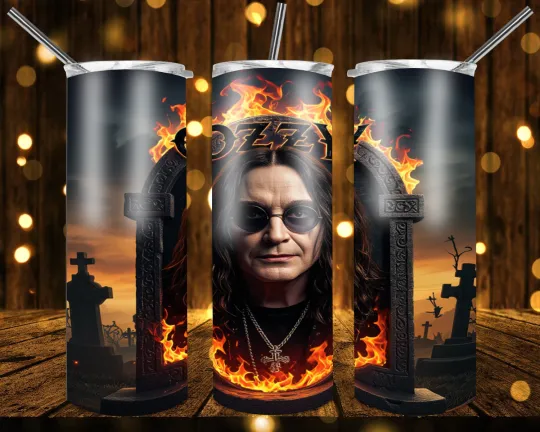 Ozzy Osburne Skinny Tumbler | Sublimation Tumbler | TRIBUTE TO OZZY