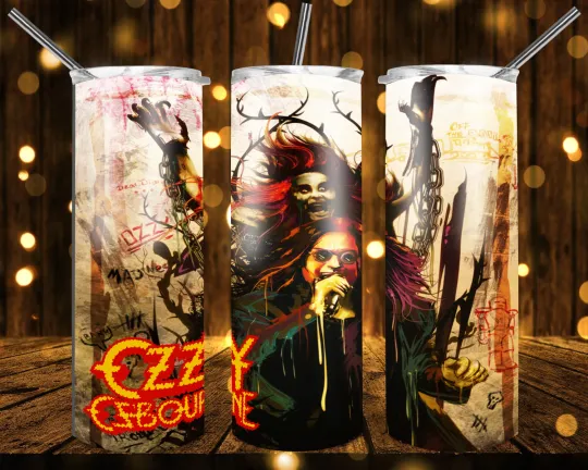 Ozzy Osburne Skinny Tumbler | Sublimation Tumbler | , ozzy osbourne memory, Gift for Fan