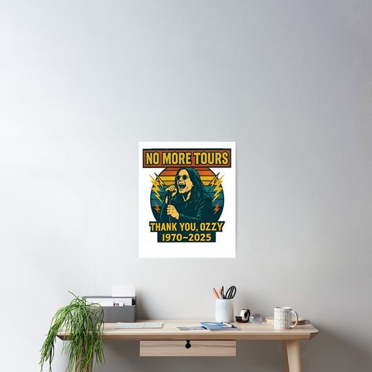RIP Ozzy Osbourne Poster - Rock Legend 1970–2025 No More Tour Tribute Wall Art