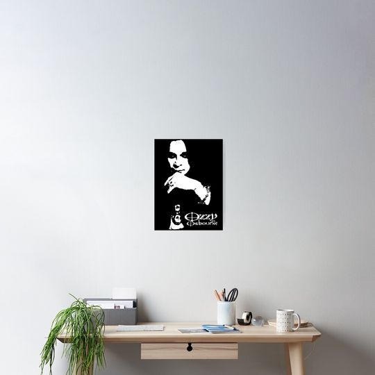 RIP Ozzy Black & White  Poster