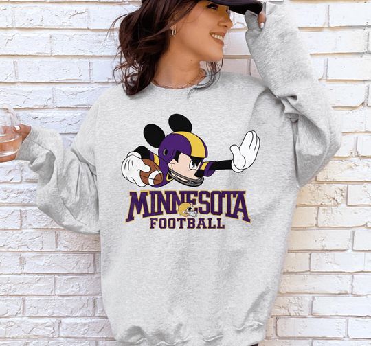 Disney Mickey Minnesota Football Sweatshirt, Minnesota Football Fan Sweatshirt
