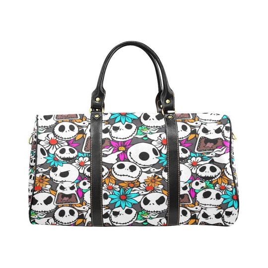 Jack Skellington Travel Duffel Bag, Disney Luggage, Jack and Sally Bag