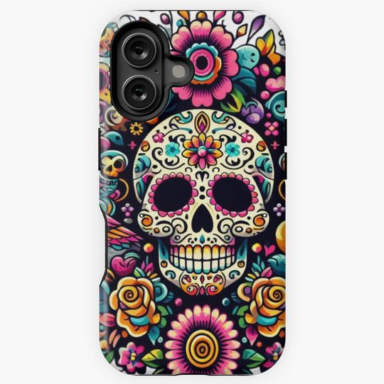 Day of the dead Skull Design iPhone Case