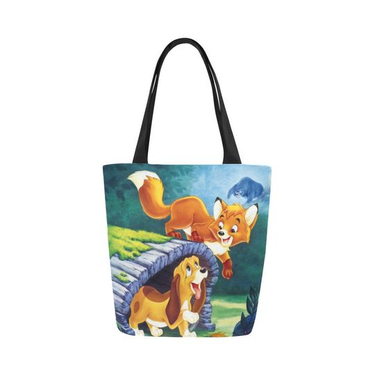 Fox and the Hound Tote Bag | Tod and Copper Tote | Fox and the Hound Purse | Disney Tote Bag | Disney Canvas Tote Bag | Canvas Tote |