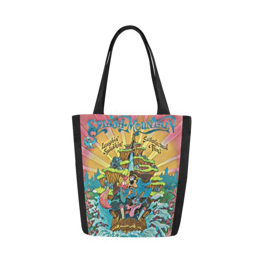 Splash Mountain Canvas Tote Bag, Disneyland Tote Bag, Disney Canvas Tote