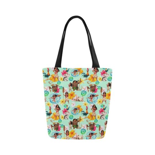 Moana Canvas Tote Bag | Disneyland Tote | Disney Moana Bag | Canvas Tote for Women