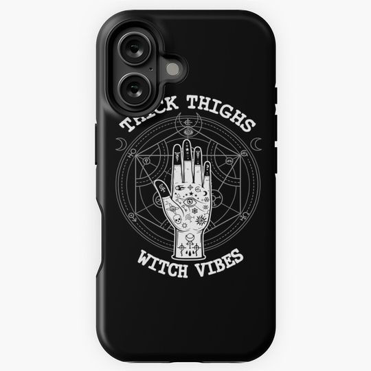 Thick Thighs Witch Vibes Halloween iPhone Case
