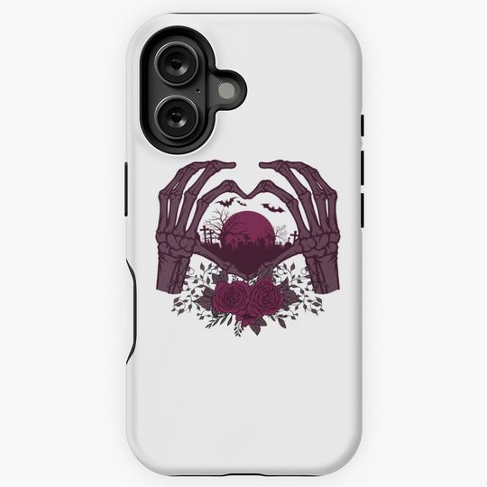 Skeleton Hand With Rose Halloween iPhone Case