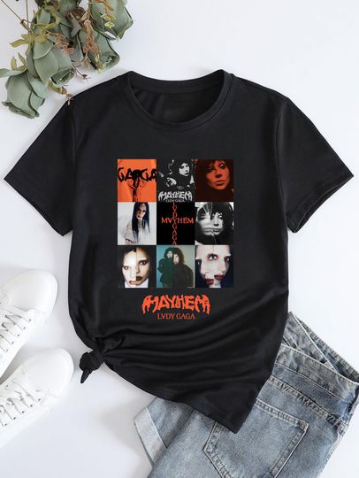 Graphic Ld ga Fan Shirt, Ld ga The Mayhem Shirt, Ld ga Shirt, Ld ga Merch, Ld ga Mayhem Album, Ld ga Tour 2025 Shirt