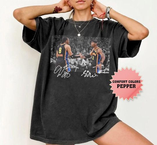 Jalen Williams and Shai Gilgeous - Alexander Celebration Shirt, Oklahoma City Basketball Champs 2025 T-Shirt, Jalen Williams shirt,OKC Shirt