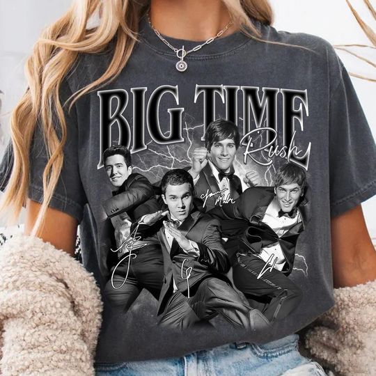 Big Time Rush Tour 2025 PNG, Big Time Rush band Pop Music Fan Shirt, Vintage Concert Band Tee, 90s Music Shirt BTR Fan Gift