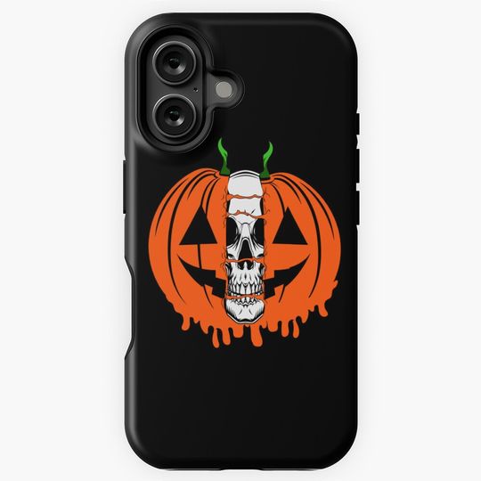 Pumpkin Skull Halloween Horror iPhone Case
