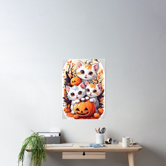 Halloween Cat Cute Poster