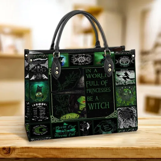 Witch Leather Handbag, I'm A Witch Women's Shoulder Bag, Halloween Gift Idea