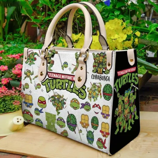 Teenage Mutant Ninja Turtles Leather Handbag, Women's Shoulder Bag, Cartoon Gift