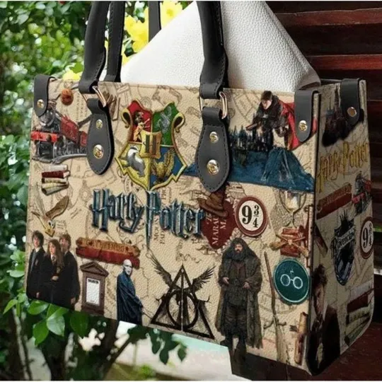 Harry Potter Leather Handbag, Magical Women's Shoulder Bag, Wizarding World Gift
